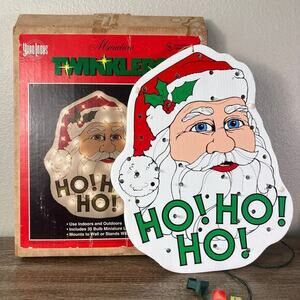 Vintage 1994 Santa Claus LED Light Decoration Christmas Wall Mount 90s‎